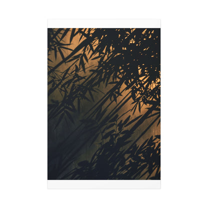 Sophisticated Shadow Play Canvas Art - Shadow Zen Dark Japandi