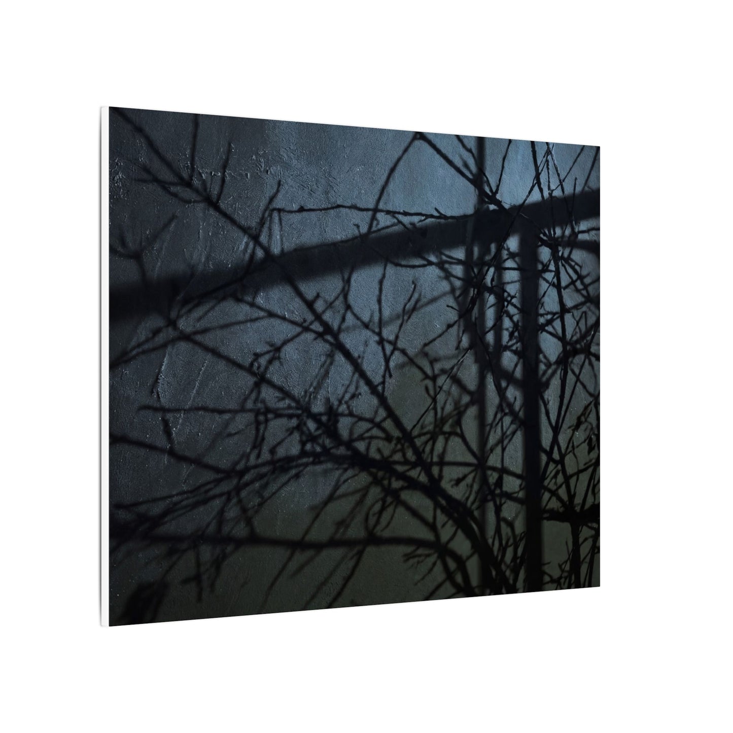 Moonlight Shadow Play Canvas Art - Dark Japandi Shibui