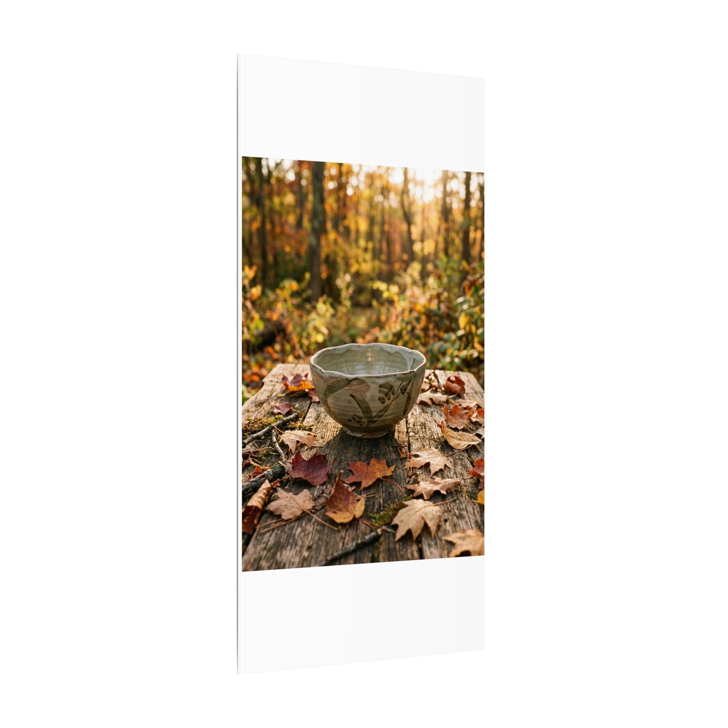 Golden Hour Ceramic Bowl Canvas Art - Japandi Fukinsei