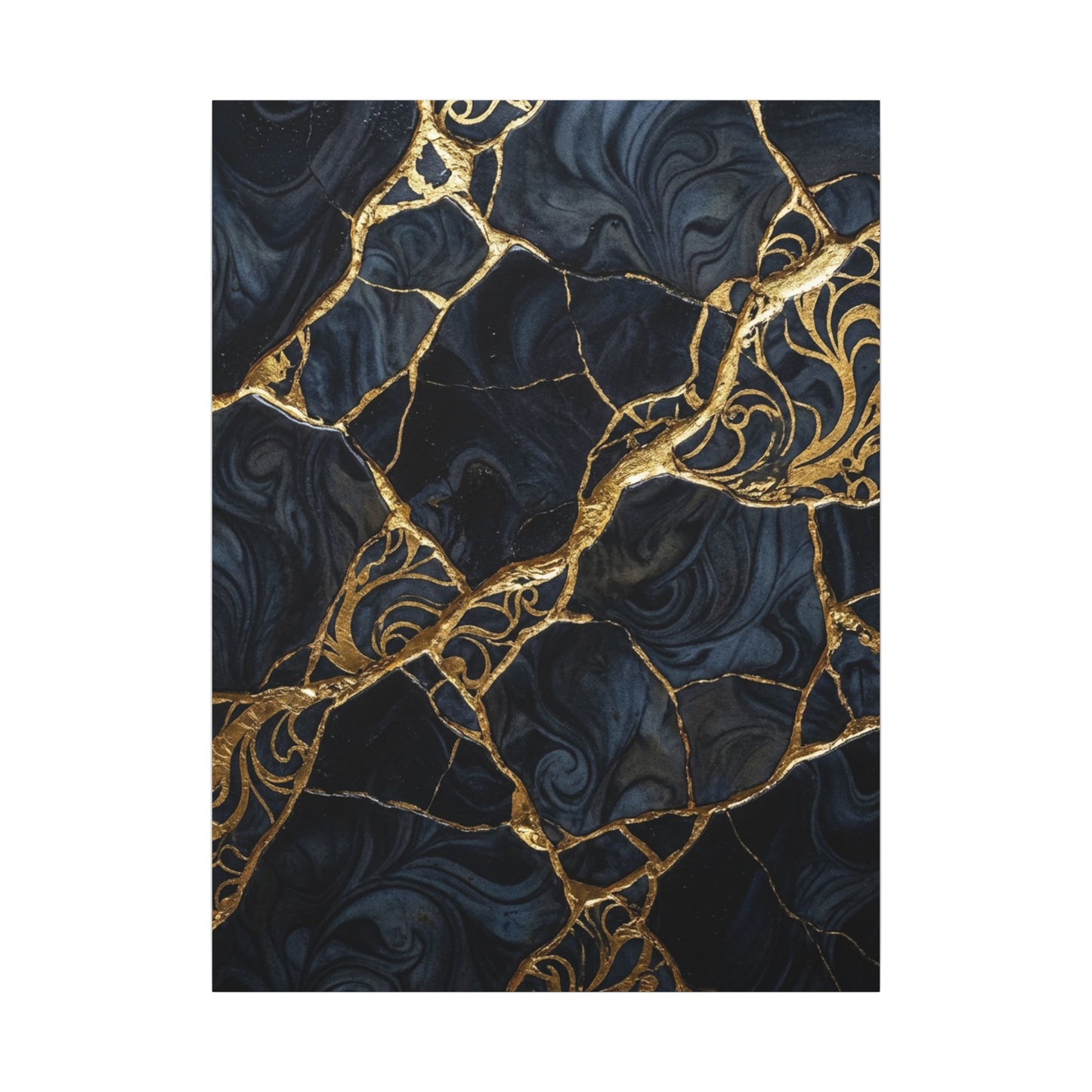 Kintsugi Gold Vein Canvas Art