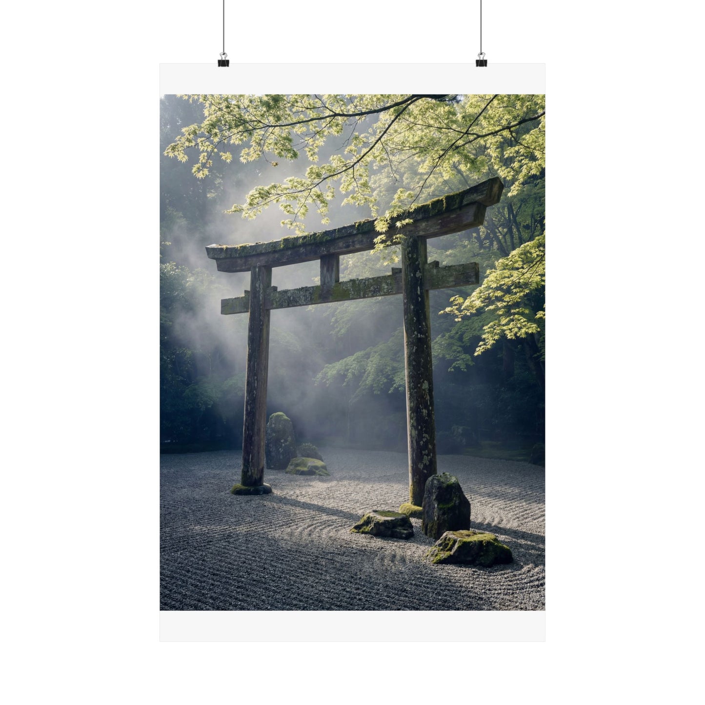 Tranquil Torii Gate Wall Art Print - Karesansui Zen Art Print