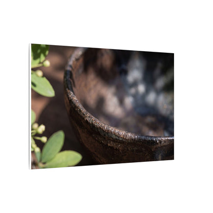 Ceramic Bowl Shadow Zen Canvas Art | Moody Dark Japandi Art