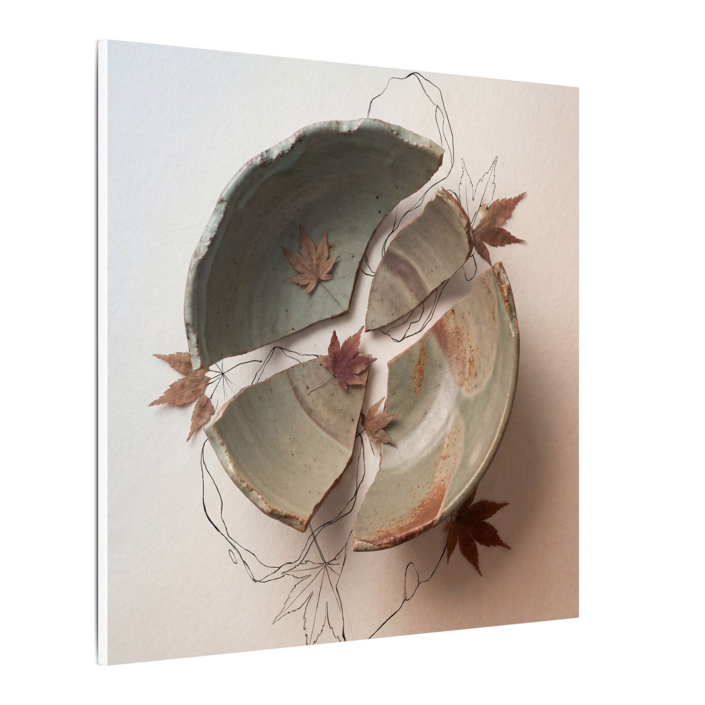 Dawn Ceramic Bowl Canvas Art - Japandi Fukinsei
