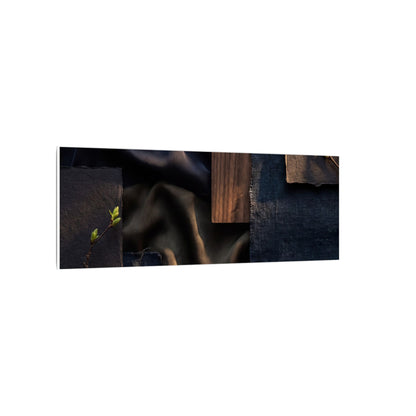 Silk Drape Spring Canvas Art | Dark Japandi Moody Design