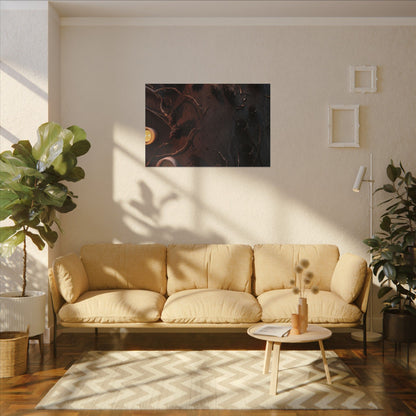 Dried Flowers Canvas Art | Winter Dark Japandi Moody Minimal Art