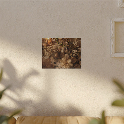 Spring Dried Flowers Japanese Pattern Canvas Art | Earthy Decor