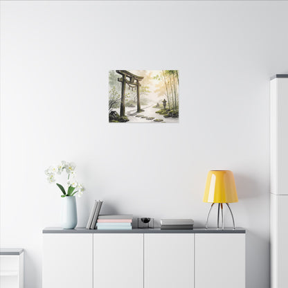 Peaceful Torii Gate Canvas Art - Karesansui Zen