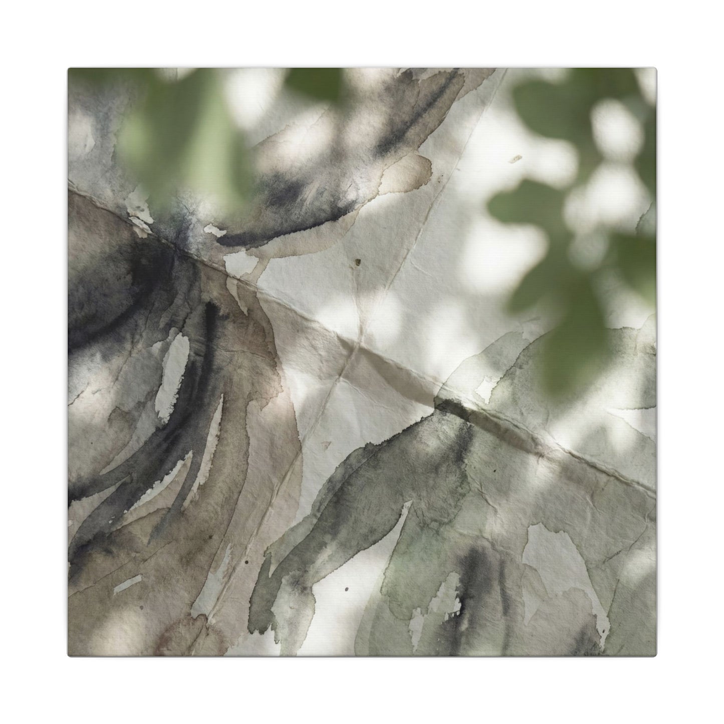 Spring Paper Fold Watercolor Canvas Art | Warm Decor