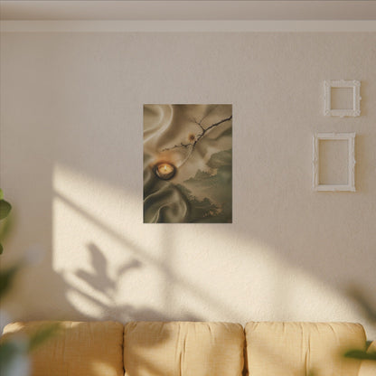 Silk Drape Japanese Pattern Canvas Art | Warm Japandi Art