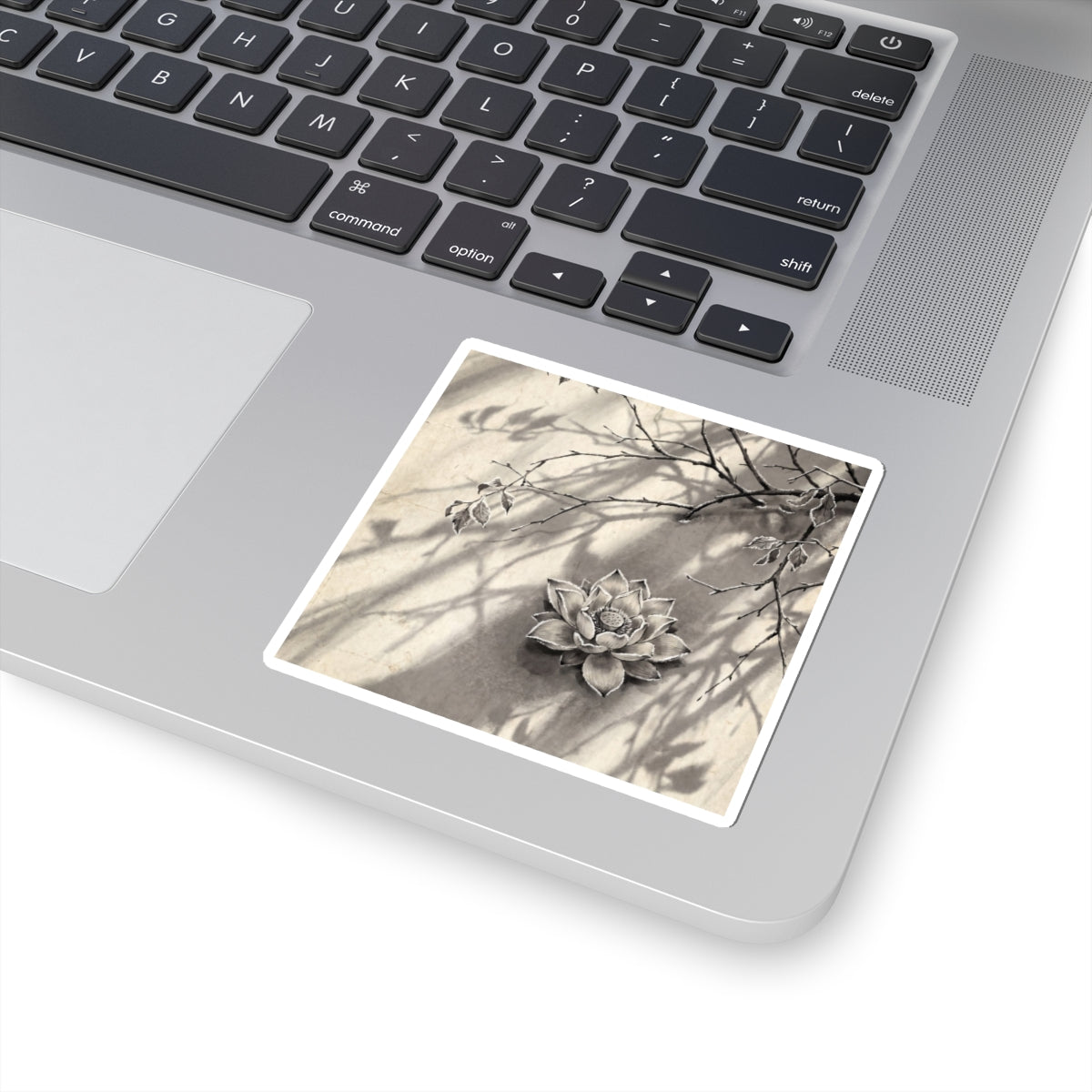 Dappled Lotus Flower Sticker - Zen Shibui Art Print