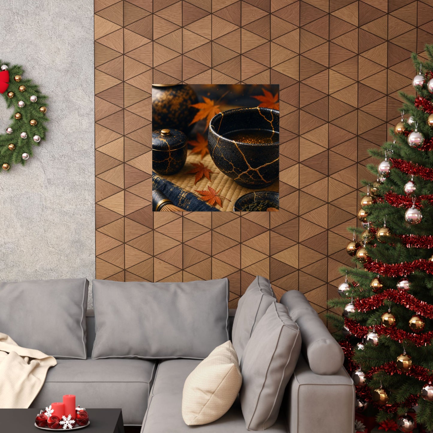 Tea Ceremony Gold Repair Wall Art Print | Healing Kintsugi Art
