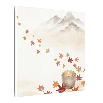 Earthy Mountain Mist Canvas Art - Japanese Pattern Japandi