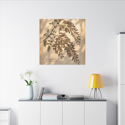 Spring Wisteria Herbarium Canvas Art | Earthy Decor