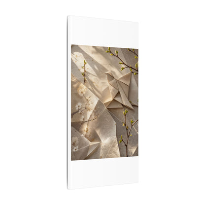 Golden Hour Paper Fold Canvas Art - Japandi Fukinsei