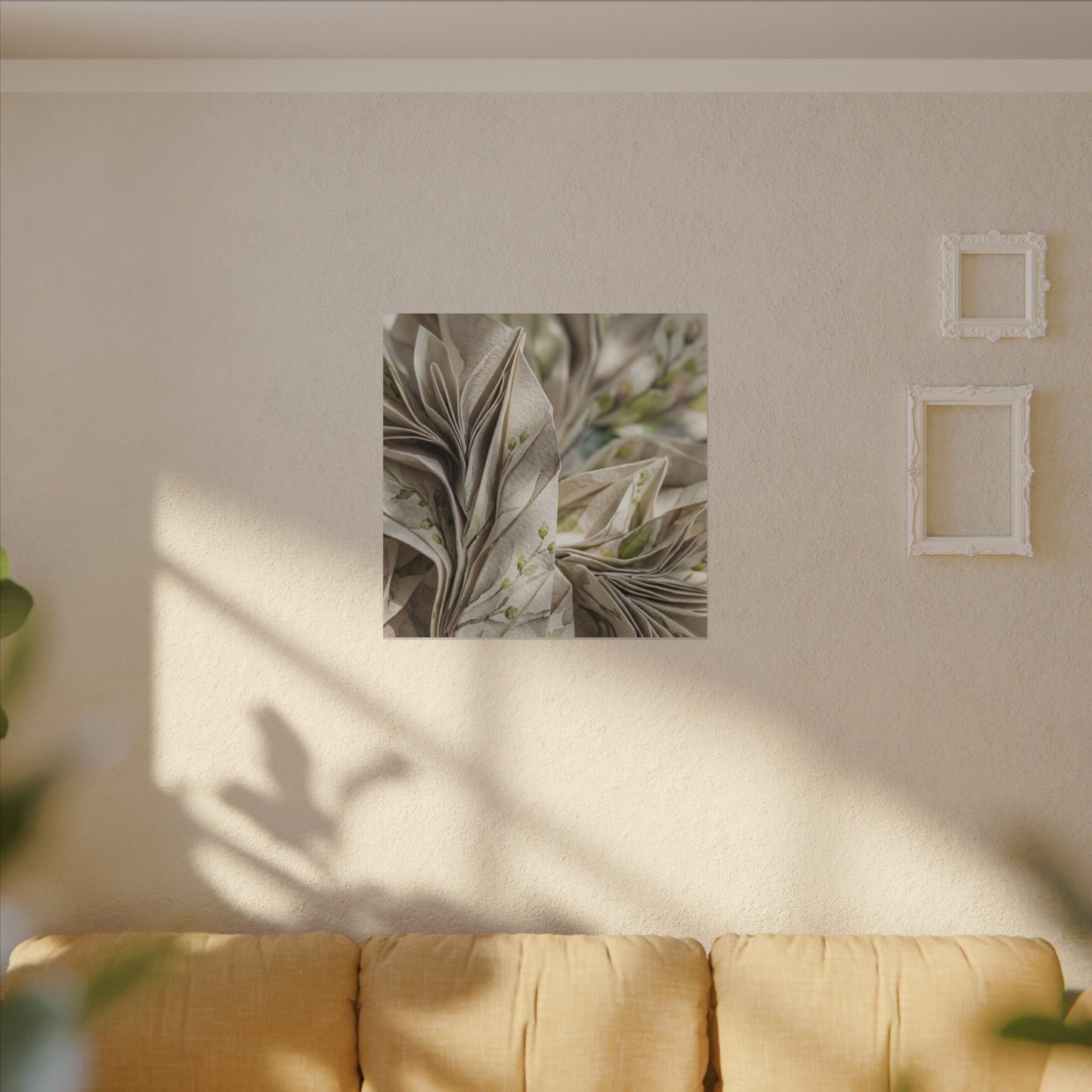 Fukinsei Paper Fold Canvas Art - Japandi Watercolor