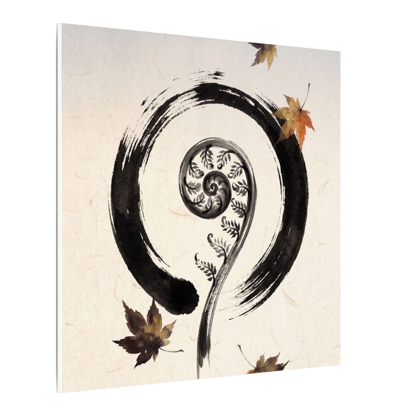 Fern Unfurling Autumn Canvas Art | Zen Peaceful Design