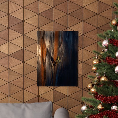 Rust Patina Spring Wall Art Print | Dark Japandi Sophisticated Design