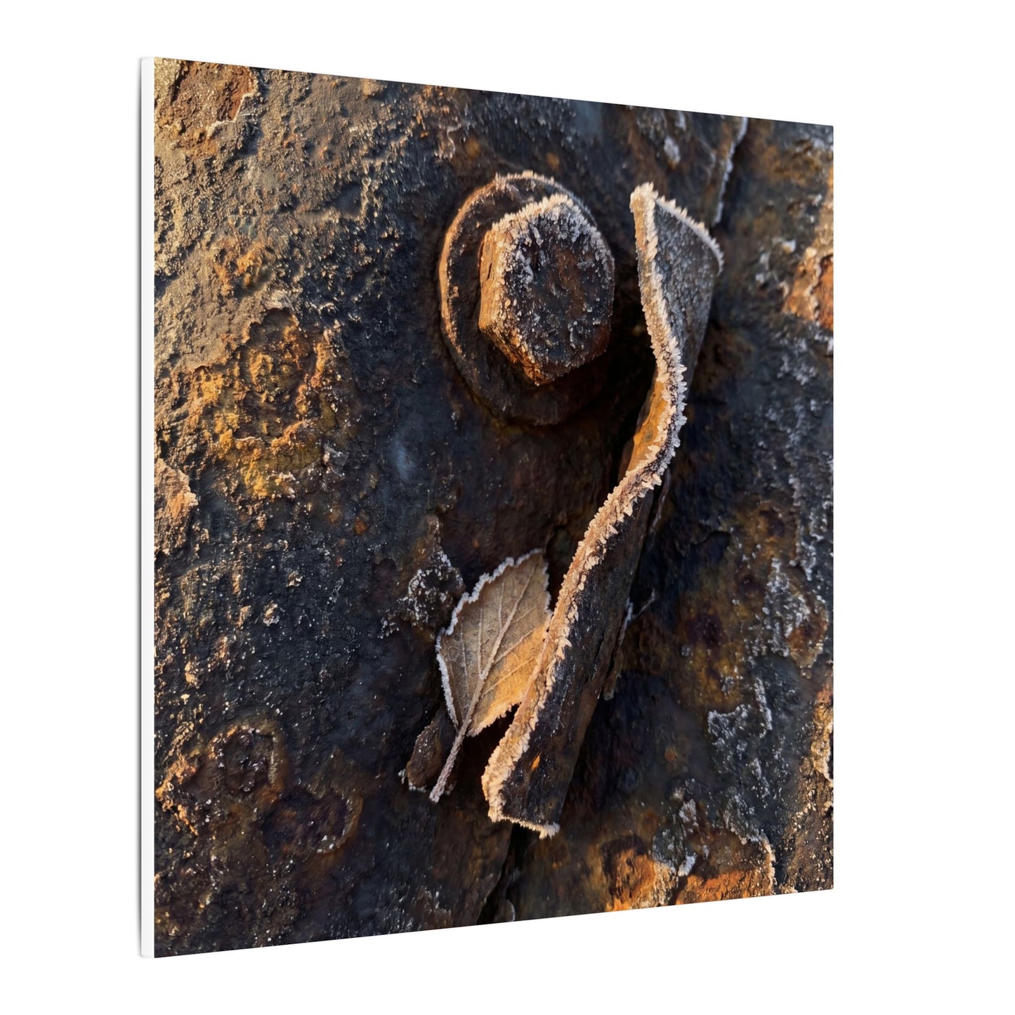 Moody Rust Patina Canvas Art - Moody Minimal Dark Japandi