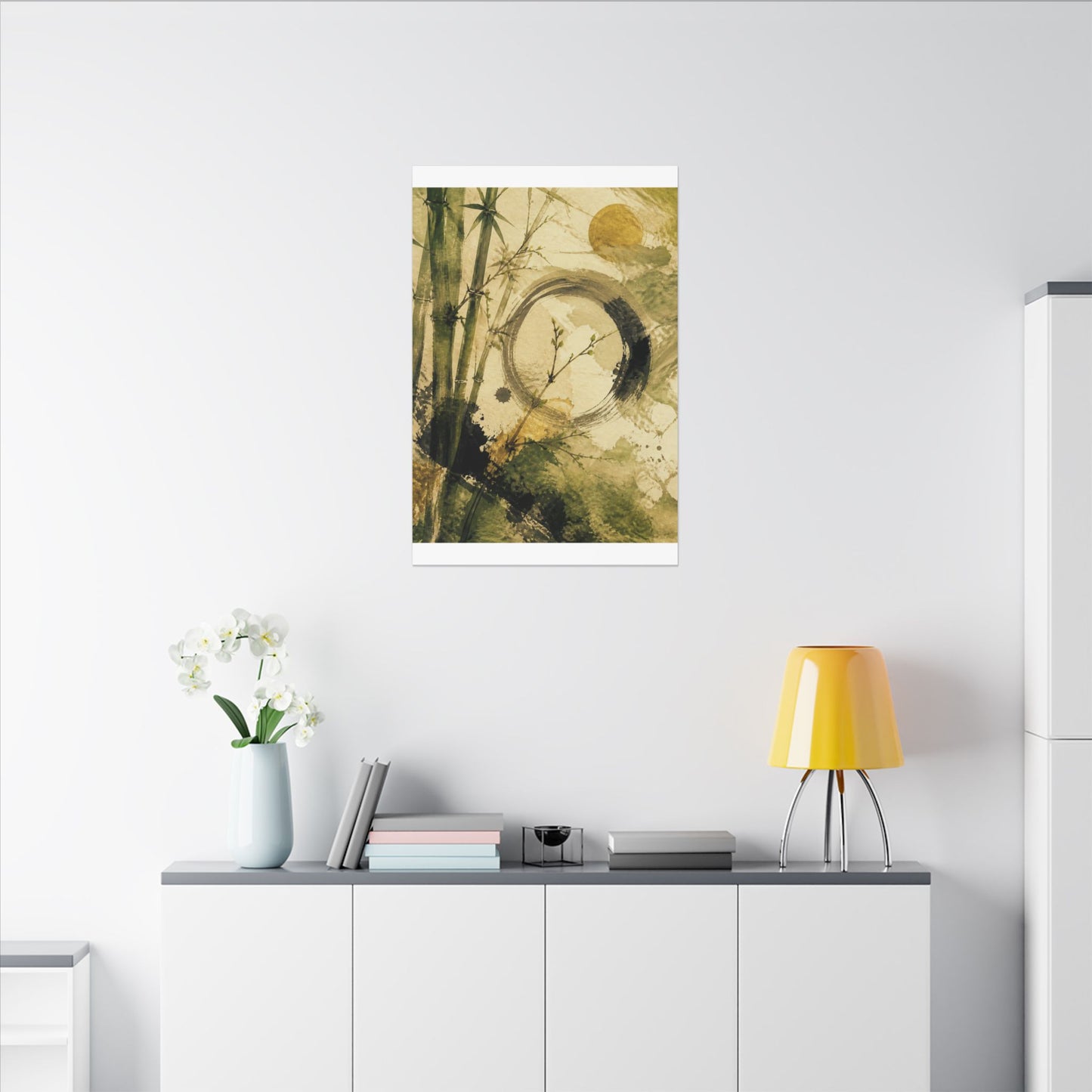 Ink Brushstroke Sumi E Canvas Art | Calm Zen Art