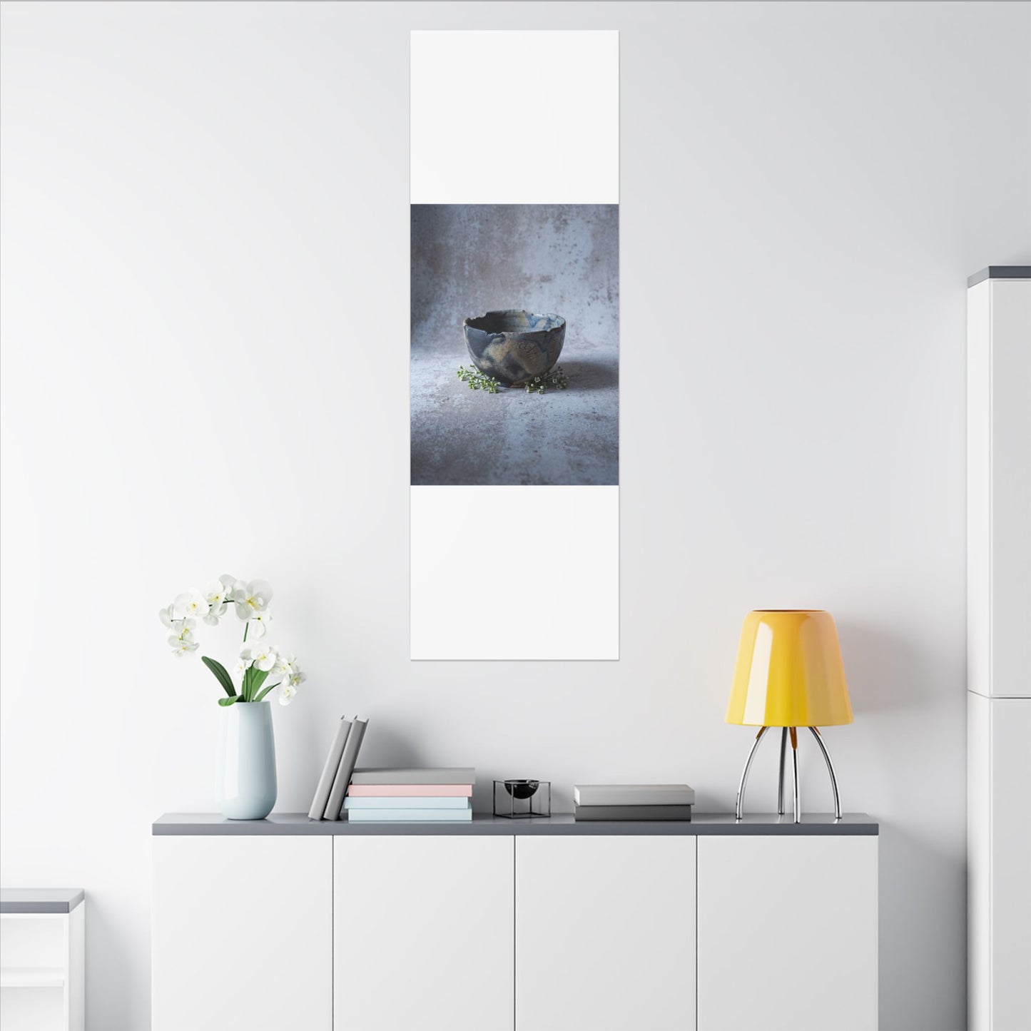 Ceramic Bowl Spring Canvas Art | Japandi Warm Design