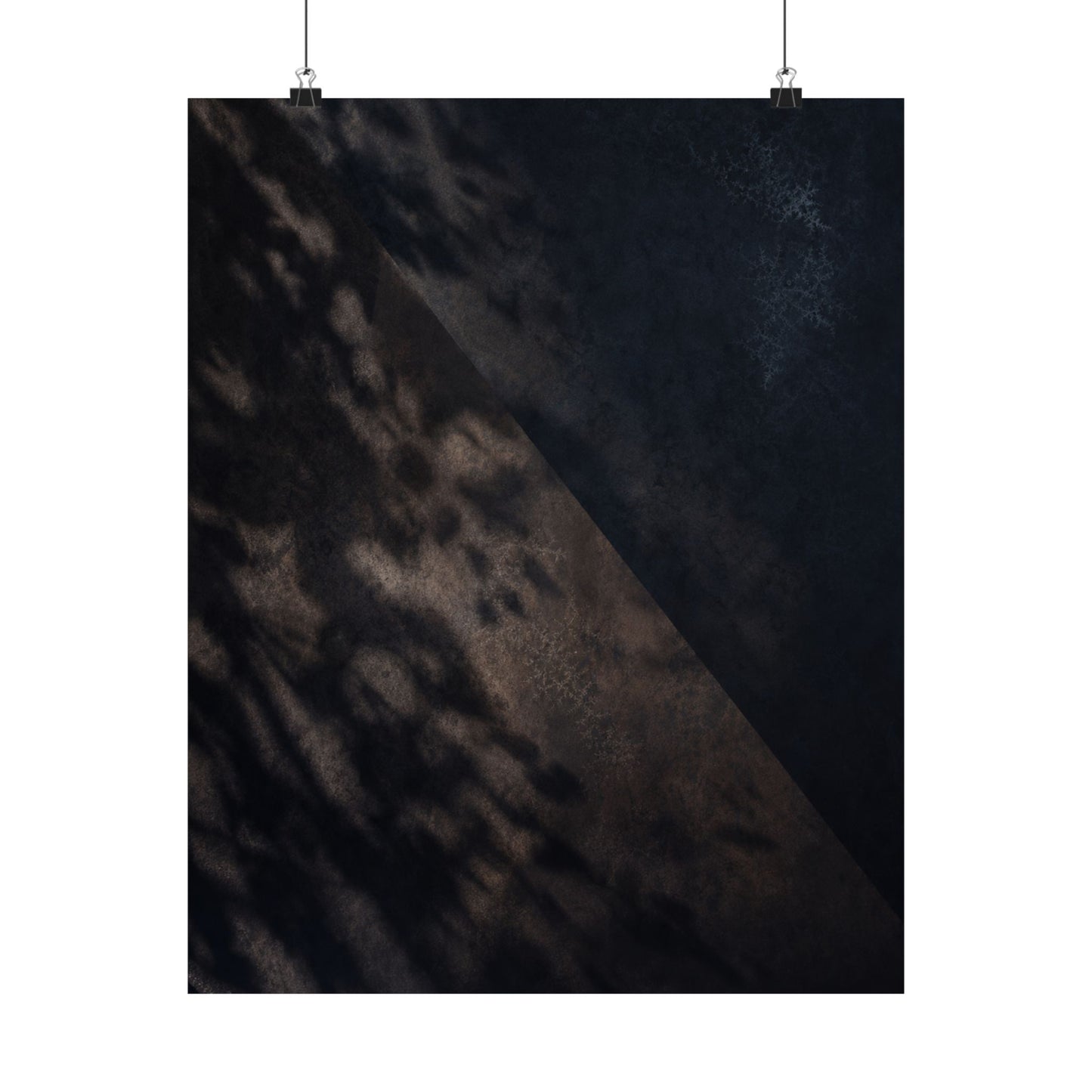 Moody Shadow Play Wall Art Print - Moody Minimal Dark Japandi