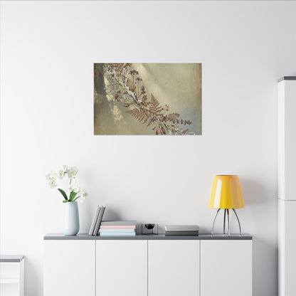 Winter Dried Flowers Forest Whimsy Canvas Art | Earthy Decor