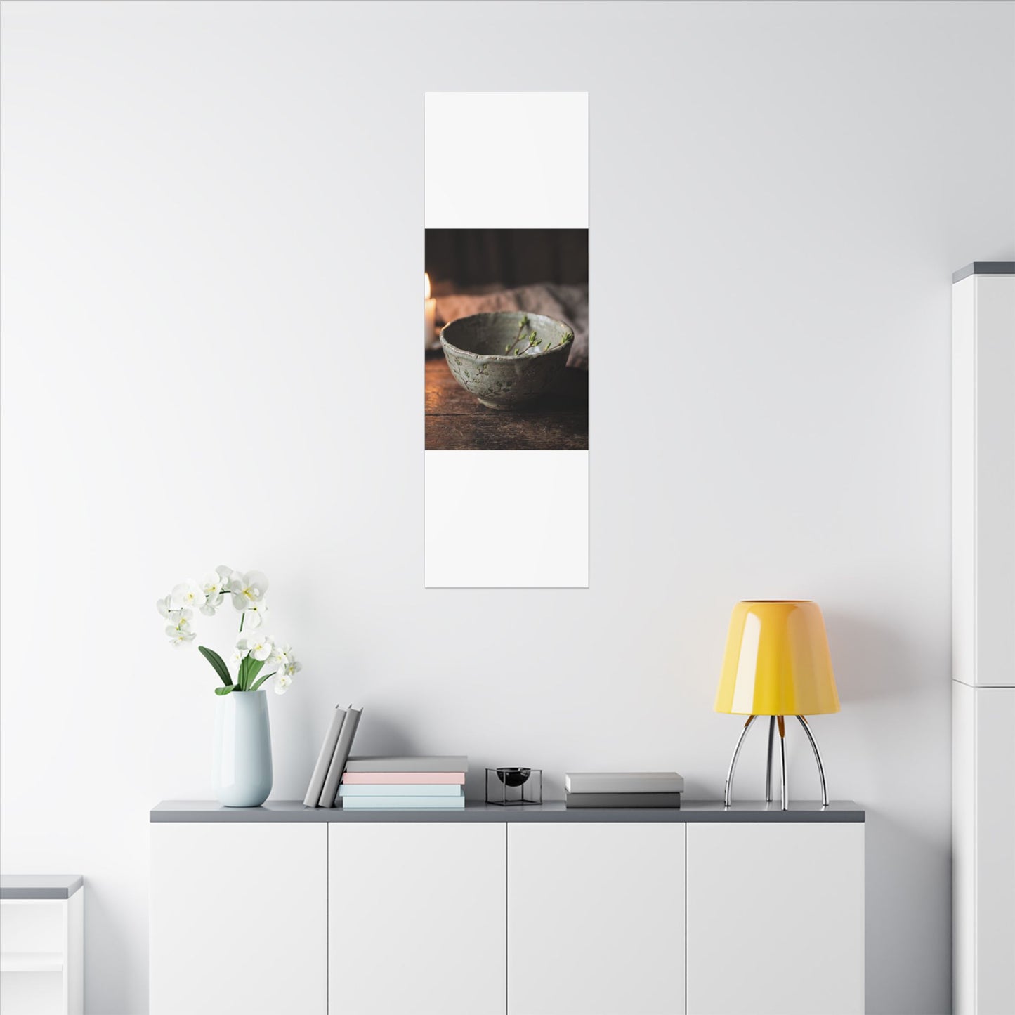 Ceramic Bowl Spring Canvas Art | Japandi Neutral Design