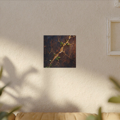 Rust Patina Spring Canvas Art | Kintsugi Resilient Design
