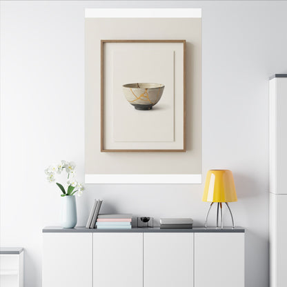 Kintsugi Charcoal Canvas Art