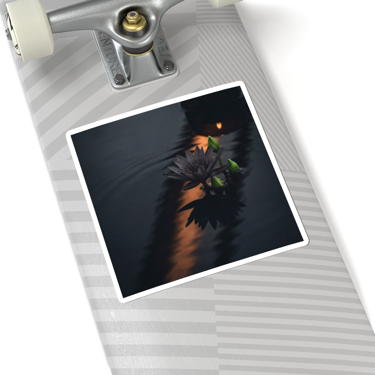 Seijaku Lotus Flower Sticker - Dark Japandi Shadow Zen