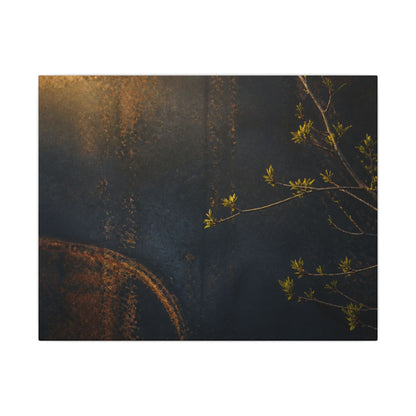 Spring Rust Patina Dark Texture Canvas Art | Moody Decor