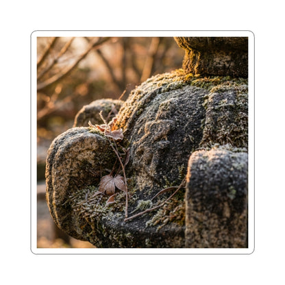 Japandi Stone Lantern in Golden Hour | Japanese Pattern Sticker