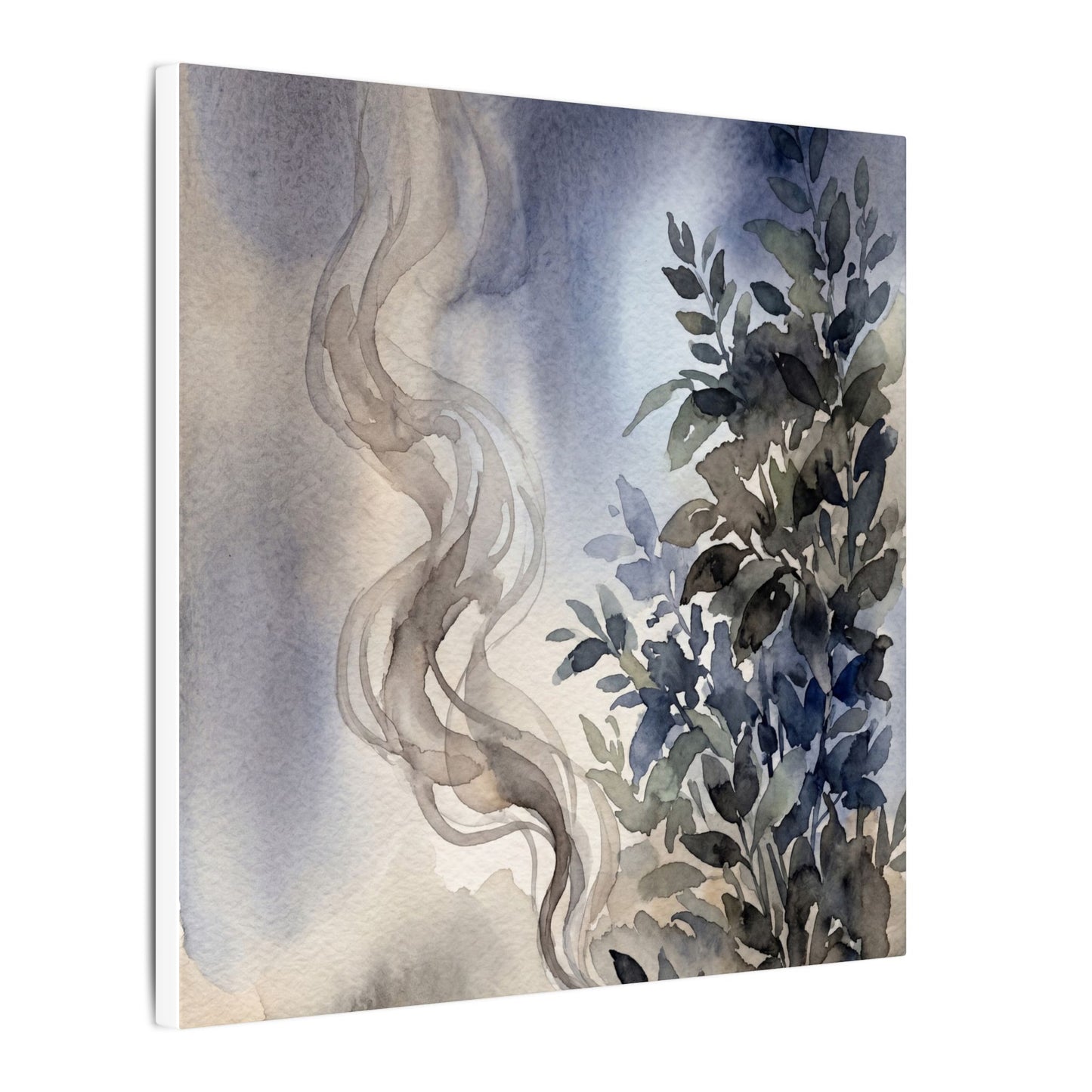 Incense Smoke Summer Canvas Art | Japandi Cozy Design