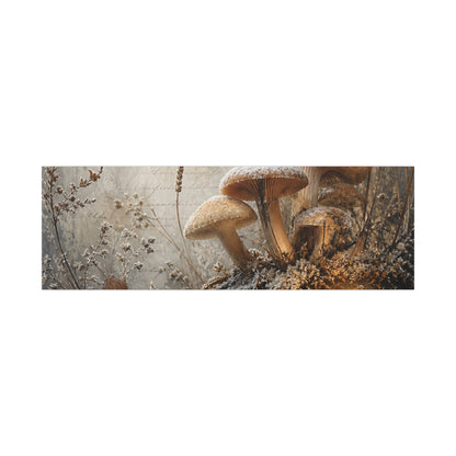 Wild Mushrooms Texture Canvas Art | Elegant Japandi Art