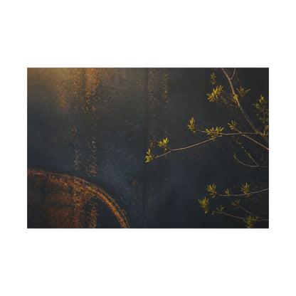 Spring Rust Patina Dark Texture Canvas Art | Moody Decor