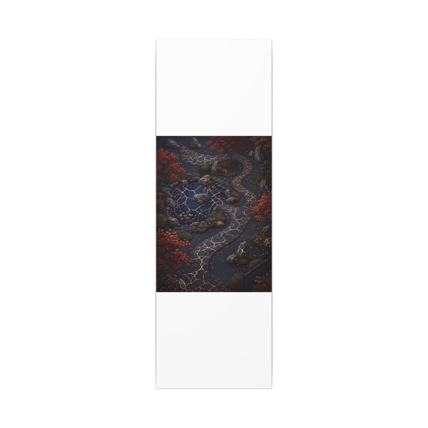 Moonlit Garden Gold Vein Canvas Art | Resilient Kintsugi Art