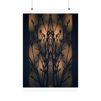 Golden Hour Shadow Play Wall Art Print - Dark Japandi Seijaku