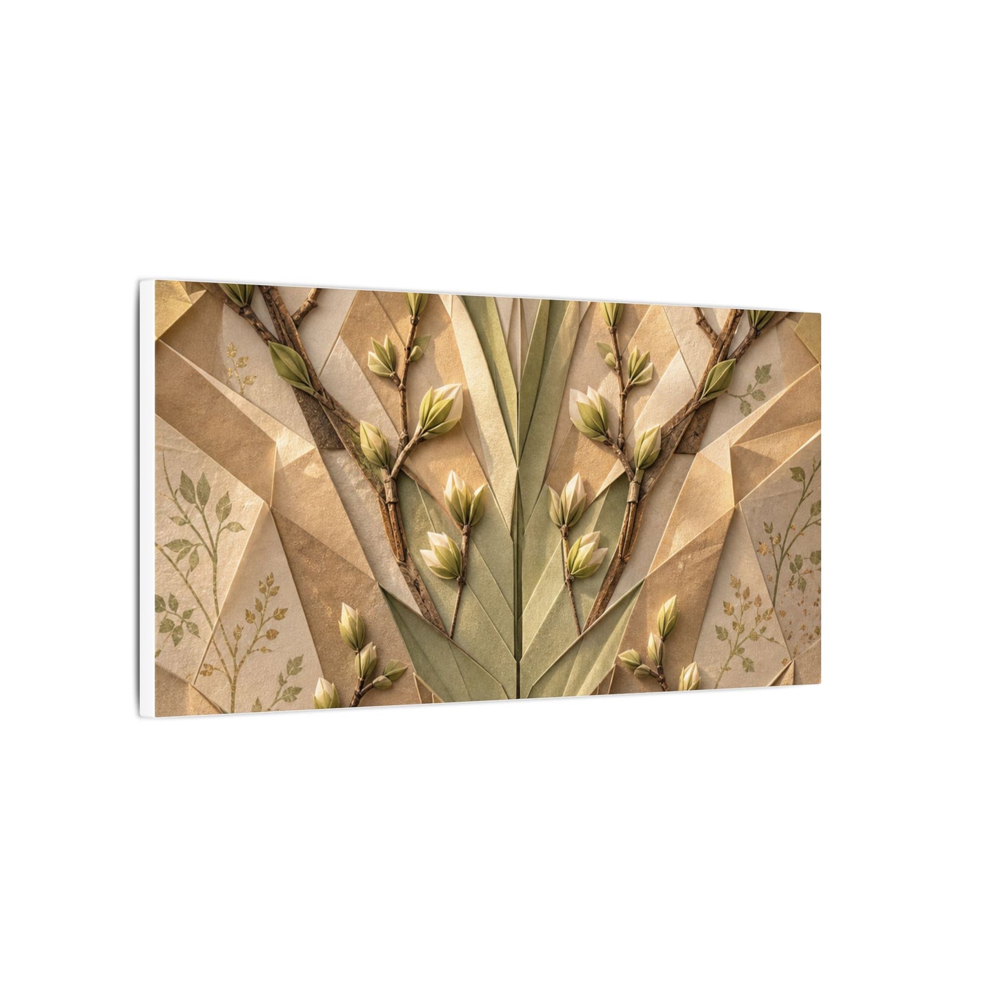 Kanso Paper Fold Canvas Art - Japandi Japanese Pattern
