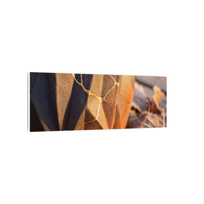 Paper Fold Gold Repair Canvas Art | Philosophical Kintsugi Art