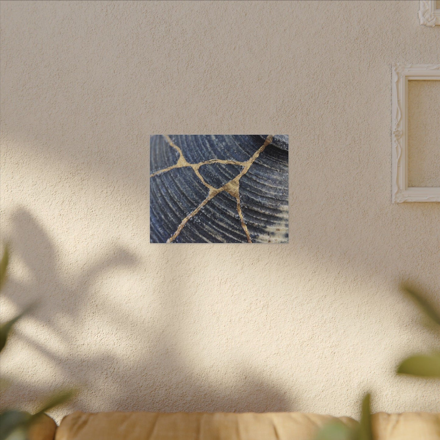 Shibui Water Ripple Canvas Art - Kintsugi Gold Repair