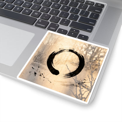 Golden Hour Shoji Screen Sticker - Zen Shibui Art Print