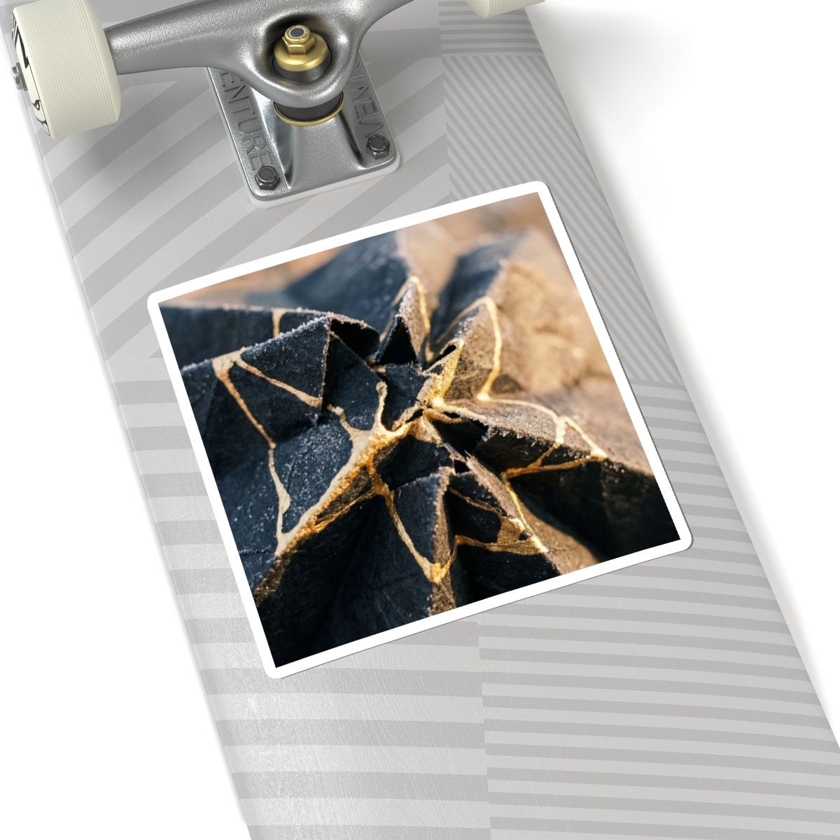 Paper Fold Sticker | Winter Kintsugi Gold Repair Art Art Print