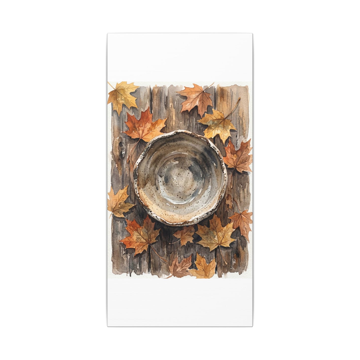 Ma Ceramic Bowl Canvas Art - Japandi Watercolor