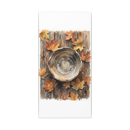 Ma Ceramic Bowl Canvas Art - Japandi Watercolor