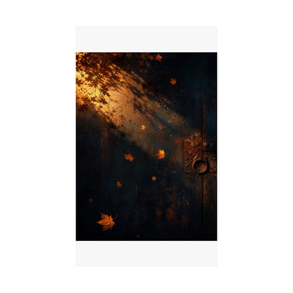 Rust Patina Wall Art Print | Autumn Dark Japandi Shadow Zen Art