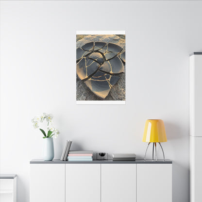 Broken Pottery Winter Canvas Art | Kintsugi Resilient Design