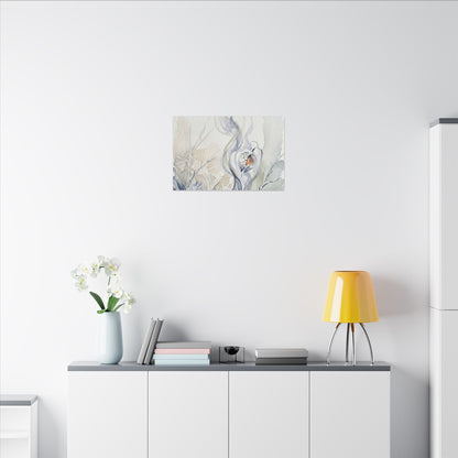 Earthy Incense Smoke Canvas Art - Watercolor Japandi