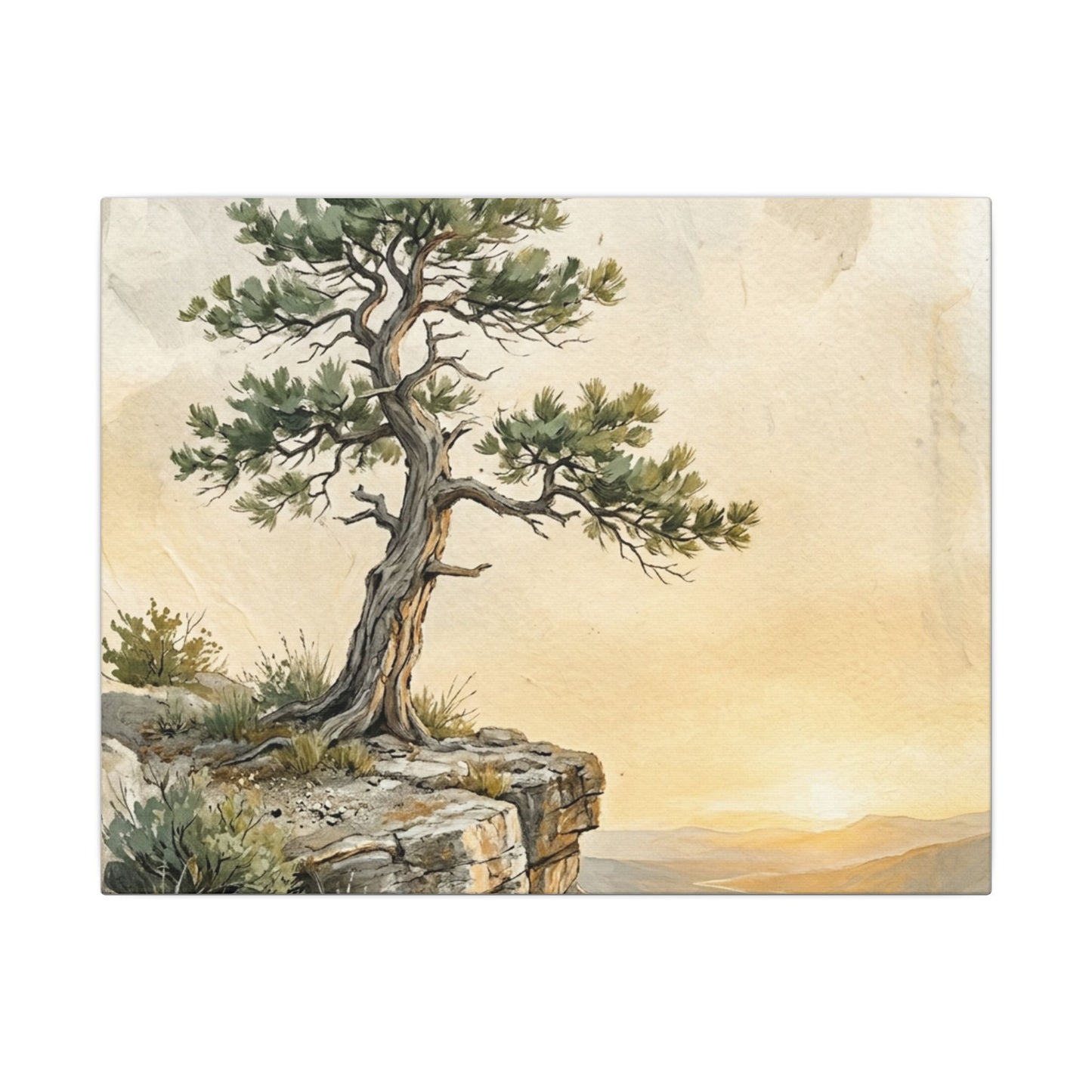 Pine Tree Canvas Art | Summer Japandi Texture Art