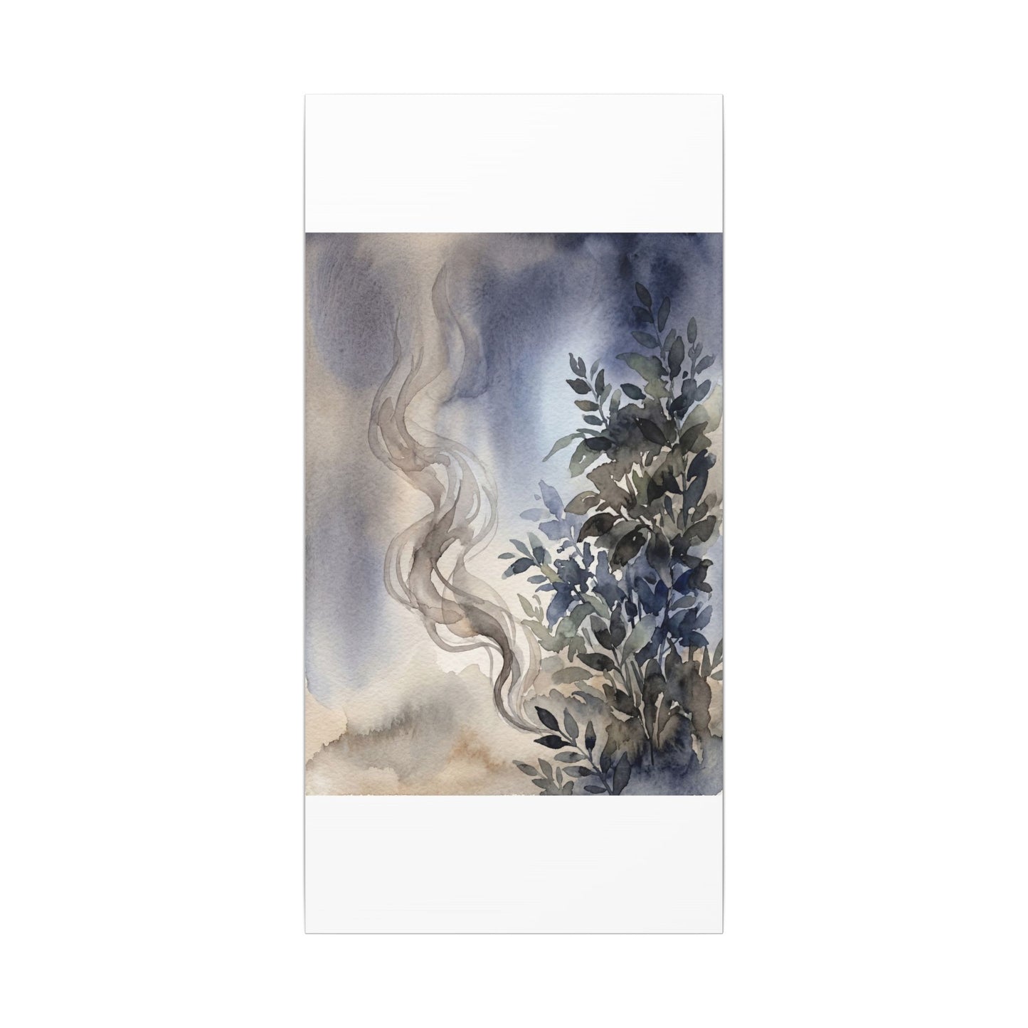Incense Smoke Summer Canvas Art | Japandi Cozy Design