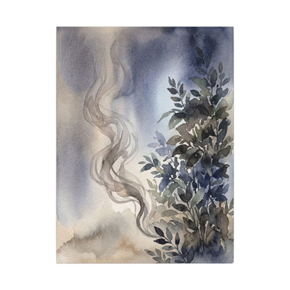 Incense Smoke Summer Canvas Art | Japandi Cozy Design